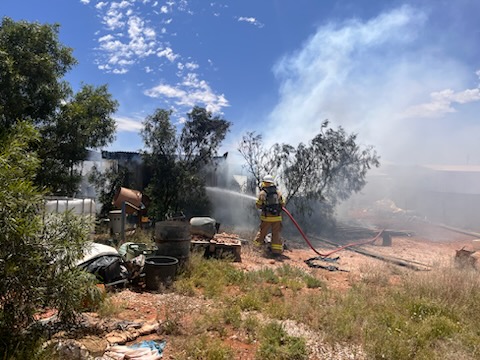 Coober Pedy structure fire 1 