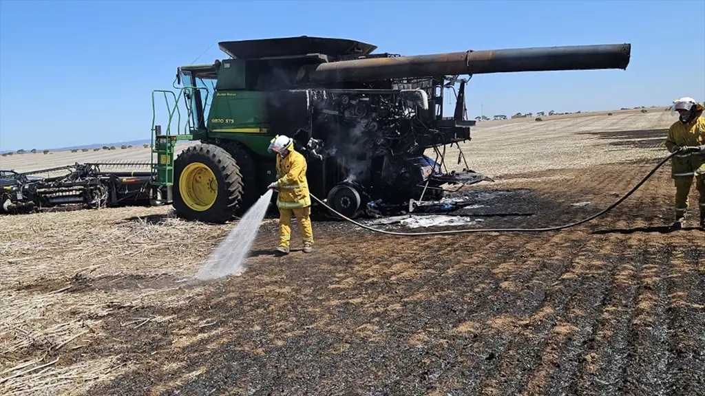 Tractor fire at Freeling - 31 January 2024